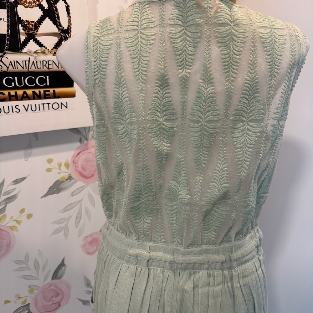 Esley Mint Green Lace Mini Dress - Picture 5 of 6
